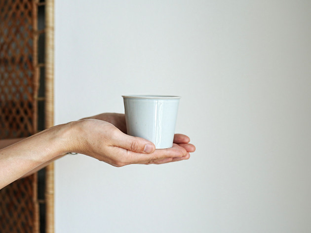 阿南維也 白磁蕎麦猪口