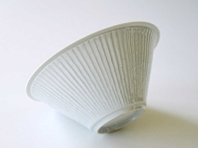 阿南維也 白磁鎬6寸深鉢