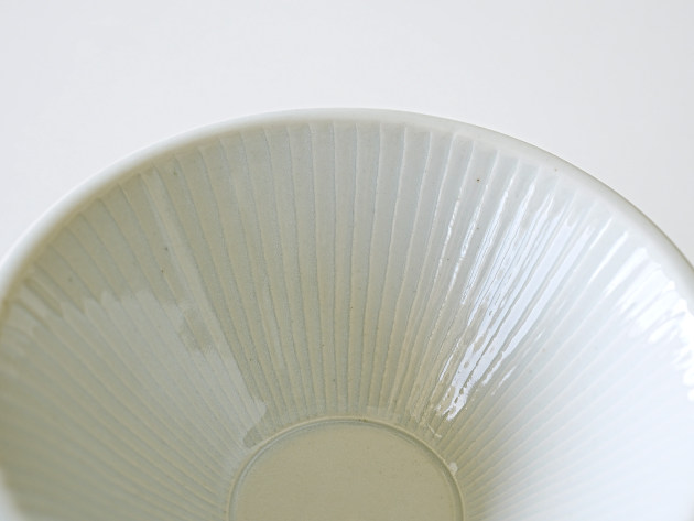 阿南維也 白磁鎬6寸深鉢