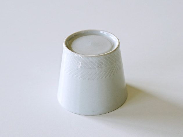 阿南維也 白磁鎬蕎麦猪口（小）