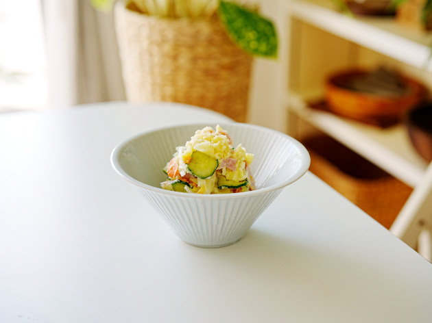 阿南維也 白磁鎬6寸深鉢