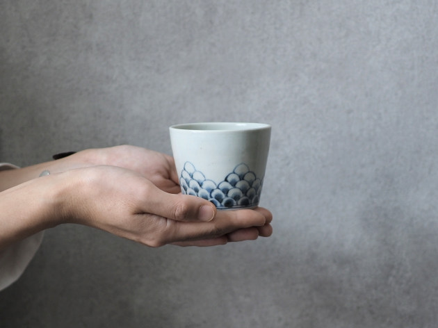 廣政毅 青海波そば猪口