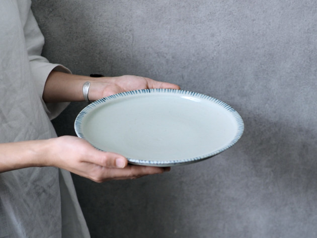 廣政毅 渕麦わら8寸皿