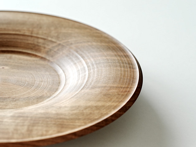 神野達也 リム大皿（山桜・オイル）