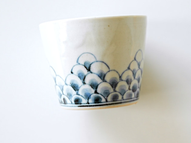 「そば猪口」色絵青海波稲束文猪口 そば猪口」色絵青海波稲束文猪口 BARBAR 蕎麦猪口大事典 色絵｜