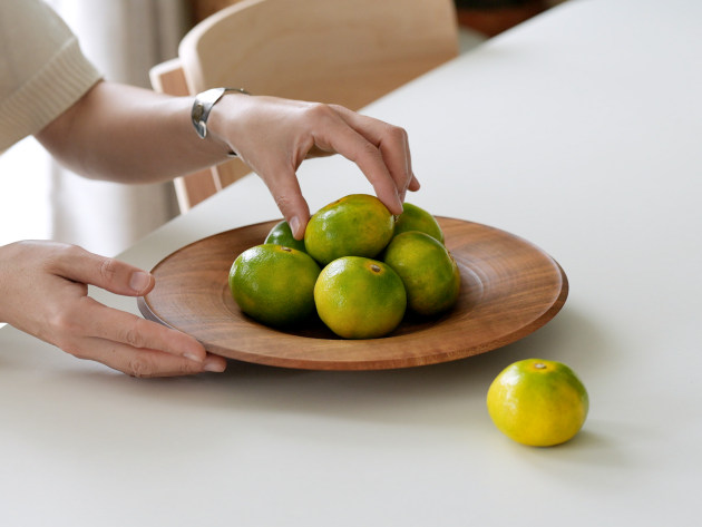 神野達也 リム大皿（山桜・オイル）