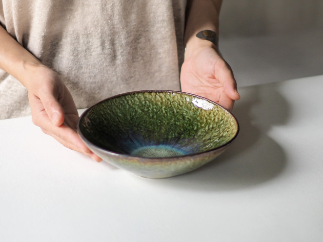 大沼道行 織部鉢（M）