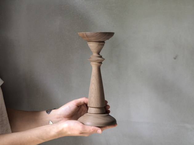 神野達也 燭台L（ウォルナット無塗装）