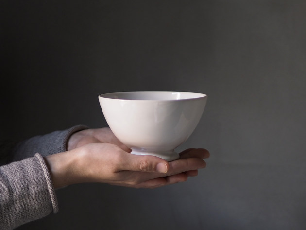 ヨシノヒトシ 白磁カフェオレボウル