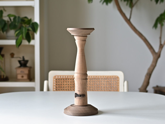 神野達也 燭台100-L（ウォルナット・無塗装）