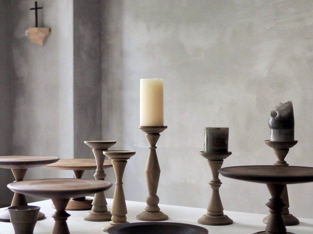 神野達也 燭台100-L（ウォルナット・無塗装）