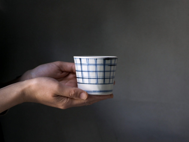 猪口　蕎麦猪口　幕末　格子文　井桁文　5客セット 猪口 蕎麦猪口 幕末 格子文 井桁文 5客セット 蕎麦猪口① 格子文 5個+