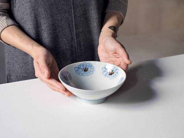 山口利枝 菊花文平碗