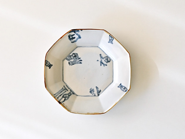 豊増一雄 福字7寸八角皿