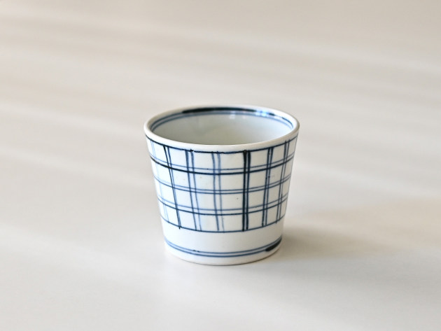 山口利枝 格子文そば猪口