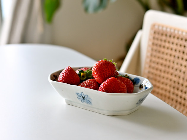 山口利枝 花唐草八角長角皿