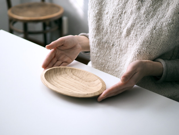 加藤良行 細リムオーバル皿（小・クリ）