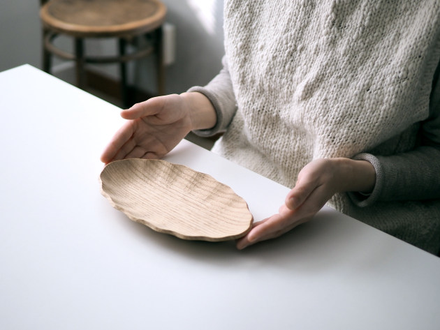 加藤良行 波オーバル皿（小・クリ）