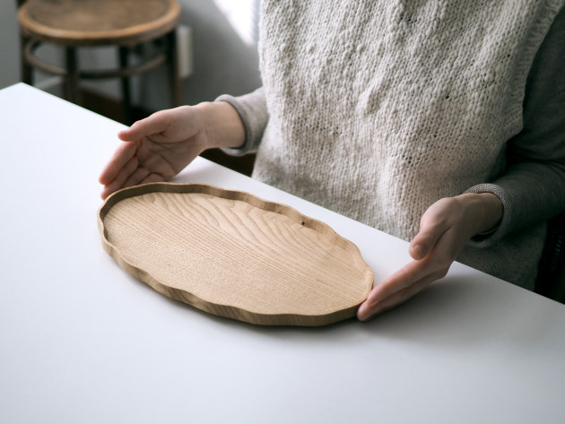 加藤良行 波オーバル盆（クリ）