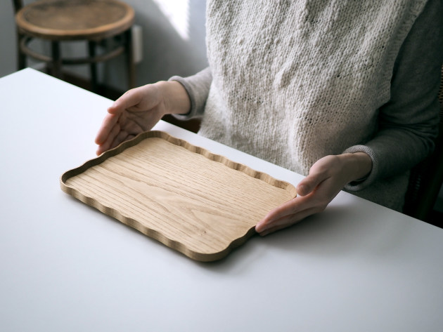 加藤良行 波長角盆（小・クリ）