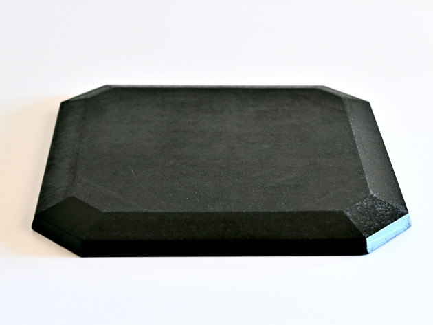 蝶野秀紀 八角盆（黒・正方形・和紙貼）31cm角