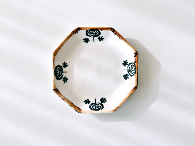 ららちゃん 特大 金箔入り 4個 八角皿4枚 田屋道子 八角皿S（ラナンキュラス）