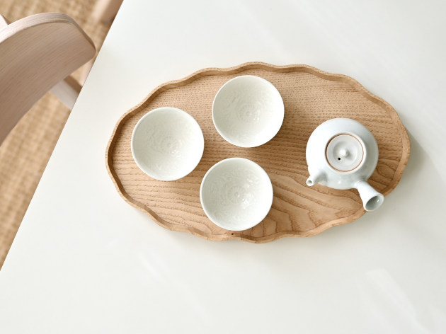 加藤良行 波オーバル盆（クリ）