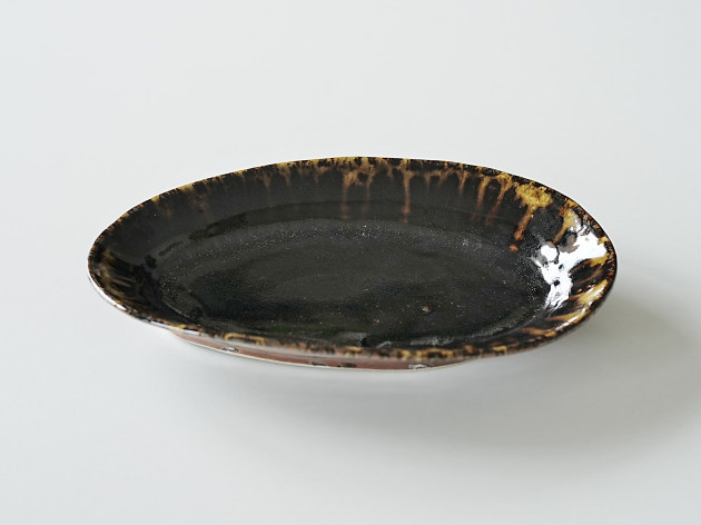 松村英治 オーバル中皿（鼈甲）