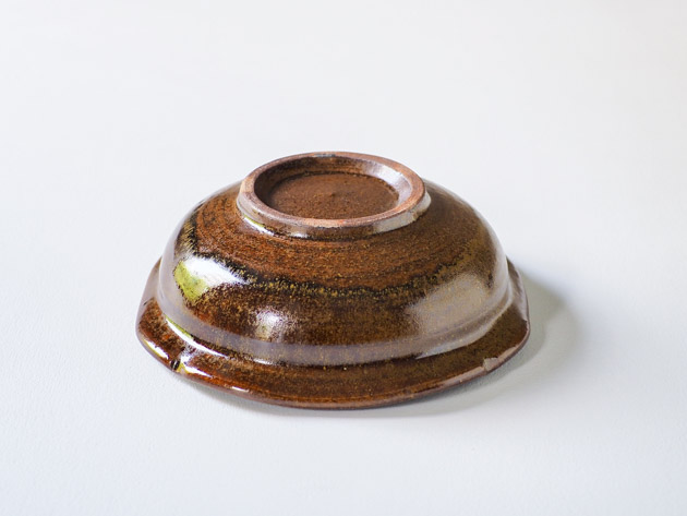 余宮隆 飴釉四方6寸鉢